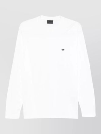 Emporio Armani cotton blend crew neck long sleeve t-shirt