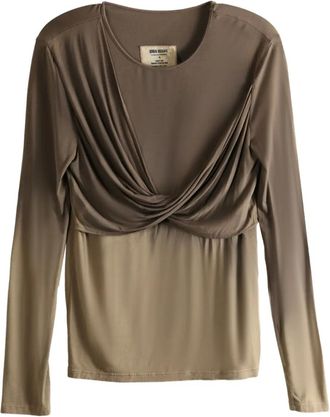 Uma Wang twisted blouse - Brown