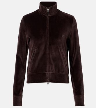 Courr&egrave;ges Courr&egrave;ges Cotton-blend velvet track jacket