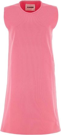 Jil Sander Fluo Pink Polyester Mini Dress