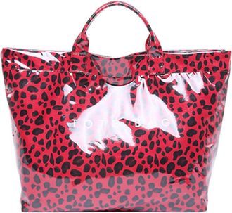 Generic PVC Tote Bag for Women Top Handle Bag Large Kraft Paper Tote Bag Leopard Tote Bag Letter Print Tote Handbag PVC Shoulder Bag Carry All Bag