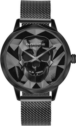 Police Zwarte Roestvrijstalen Quartz Analoge Horloge - Dames - Horloges - Zwart - ONE Size - Accessoires