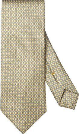 Eton Chain Pattern Silk Tie in Light Yellow at Nordstrom
