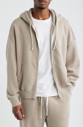 Elwood Organic Cotton Zip Hoodie in Tan at Nordstrom, Size Xx-Large
