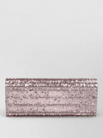 Jimmy Choo London rectangular clutch bag chain strap glitter