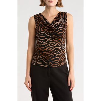 Tart Gigi Draped Woven Tank Top in Classic Zebra at Nordstrom Rack, Size X-Small