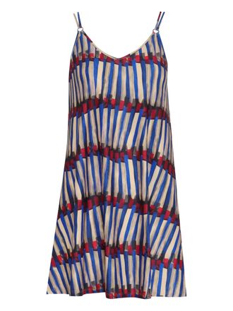 Lygia & Nanny Sardenha striped mini dress - Blue