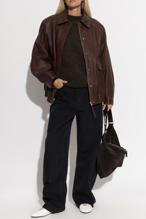 R&oacute;he Leather Jacket, Womens, Brown