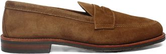 Alden Mocassini penny in pelle scamosciata - Marrone