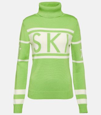 Perfect Moment Pullover Schild in lana con intarsi