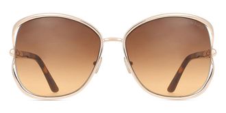 Tom Ford FT1091 MARTA 28F Womens Sunglasses Gold Size 62