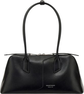 Emporio Armani Bolso de hombro con logo de letras - Bags - Mujer - Negro - ONE SIZE