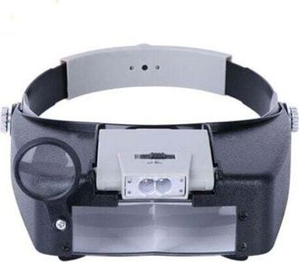 OEM Diadema Con Lupa Manos Libres Para Relojeros Con Luz, Auriculares Con Lupa Y Luz Led, Para Relojeros, Joyeros Y Para Leer