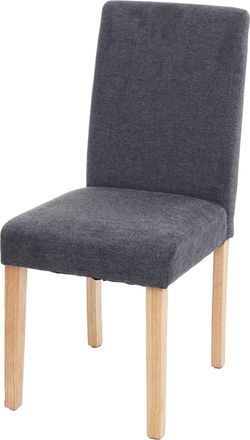 Hhg Hhg - Littau Silla De Comedor, Silla De Cocina, Tela/textil, Gris Antracita, Patas Claras