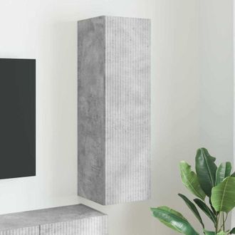 vidaXL vidaXL Mobile TV da parete Calcestruzzo 30 x 31 x 100 cm