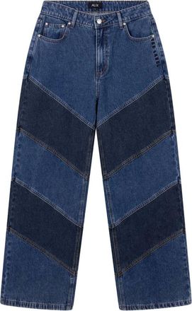 ALIX The Label Alix The Label - Mix Denim Broek - Dames - Jeans - Blauw - Maat: L Denim