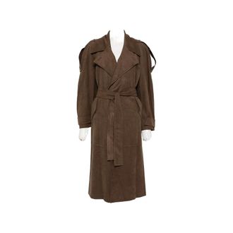 Low Classic Belted Faux-suede Coat