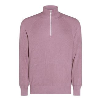 Brunello Cucinelli Mallow Half-Zip Sweater, Brand Size 54 (US Size 44)