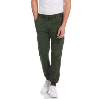 Original Penguin Heren Originele Penguin Tapered Fit Cargo Broek met Koord in Groen