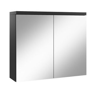 Badplaats Badplaats Armario Espejo Toledo 80 X 20 X 60 Cm - Negro Mate - M