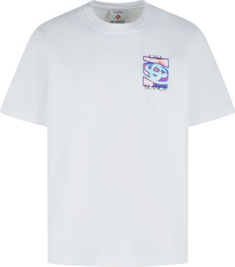 Casablanca Heat Map wei&szlig;es Baumwoll-T-Shirt