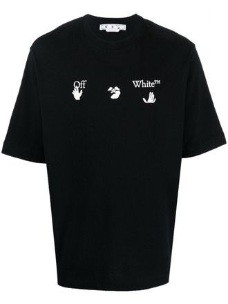 Off-white Hands Off-print cotton T-shirt - men - Cotton - M - Black