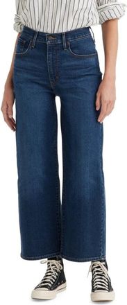 Levi's High Rise Wide Leg Jeans Womens Blue Denim Cotton Stretch GBO2888