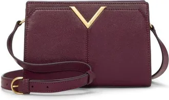 Vince Camuto Tasha Leather Crossbody Bag in Dark Pink at Nordstrom