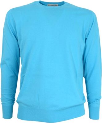 Cashmere Company Christer Show 3330 - Heren - Cashmere truien - Blauw - 3XL - Katoen - Truien & Vesten