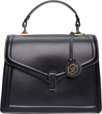 Luisa Vannini Zwart Rundleer Tas