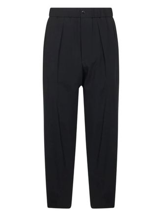 Giorgio Armani pleated elasticated trousers - Blue