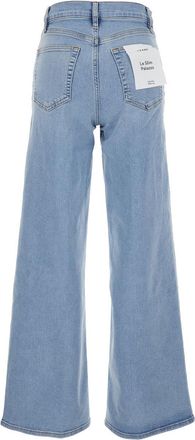 Frame Denim Womens Jeans Le Slim Palazzo Light Blue Denim Cotton