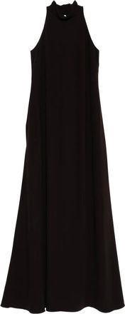 Amsale Jurk met hoge hals - Bruin