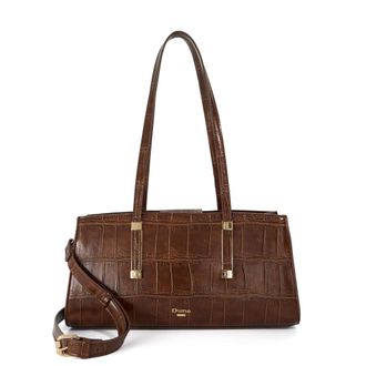 Dune London Womens Accessories Dalmore - Long Handle Woven Tote - Brown Canvas - One Size