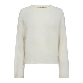 Mos Mosh MMMape O-Neck Knit - Dames - Ronde hals truien - Beige - L - Truien & Vesten