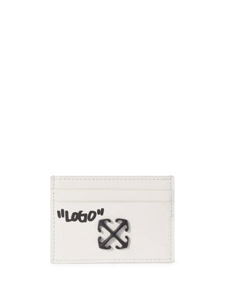 Off-white Jitney Quote card holder - women - Acrylic/Cotton/Calf Leather/Polyamide/Viscose - One Size