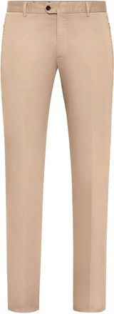 Philipp Plein Broeken, Heren, Beige, L, Katoen, Lange Broek met Rits
