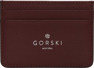 Gorski Leather Card Holder in Burgundy at Nordstrom