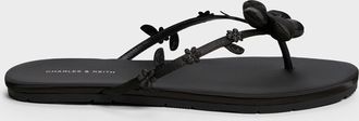 Charles & Keith Puffy Flower Thong Sandals