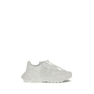 Dolce & Gabbana Mens Laceup Fashion Sneakers - White Nylon - Size 42.5 EU/IT