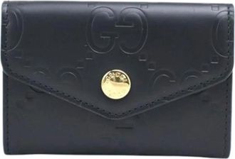 Gucci Pre-owned Card Case - Dames - Vintage Accessoires - Zwart - ONE Size - Leer - Vintage