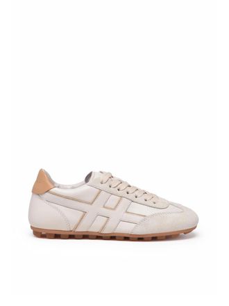 Hogan White Leather Suede Sneakers
