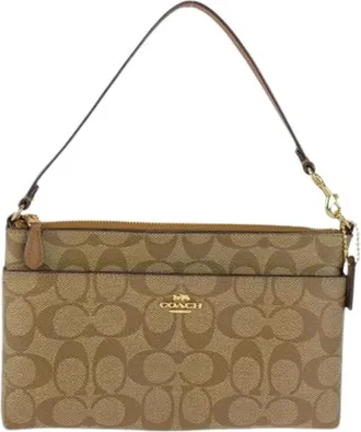 Coach Pre-owned Clutches, female, Beige, Size: ONE SIZE Pre-owned Plastic handbags