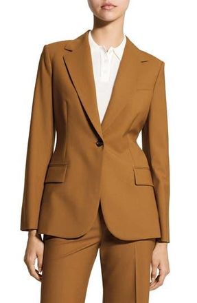 Theory Lynnia Stretch Wool Blazer in Dark Cognac at Nordstrom Rack, Size 14