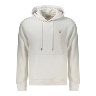 Guess Hoodies, male, White, Size: 2XL Long Sleeve Hooded Sweatshirt