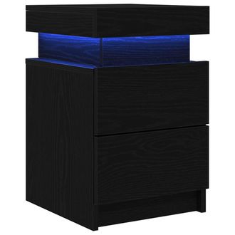 vidaXL Comodino Rovere Nero 35 X 39 X 55 Cm Legno Multistrato - Vidaxl
