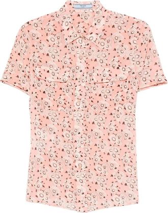 Prada Flower Patch-pocket Shirt