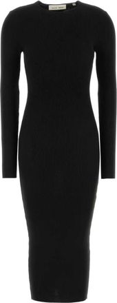 Fear of God Rib Long Sleeve Dress - Dames - Casual kleedjes - Zwart - XS - Leer - Kleedjes