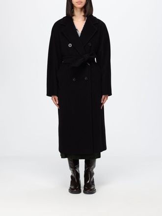 Max Mara Madame Double-Breasted Long Wool Coat with Belt
