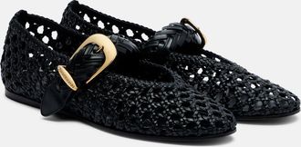Zimmermann Alchemy braided leather Mary Jane flats